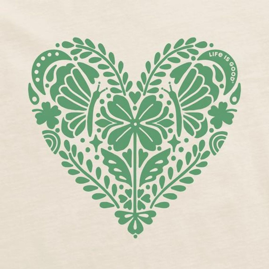 Women Life is Good Sweatshirts & Hoodies | Women'S Celtic Clover Heart Simply True Fleece Crew Putty White