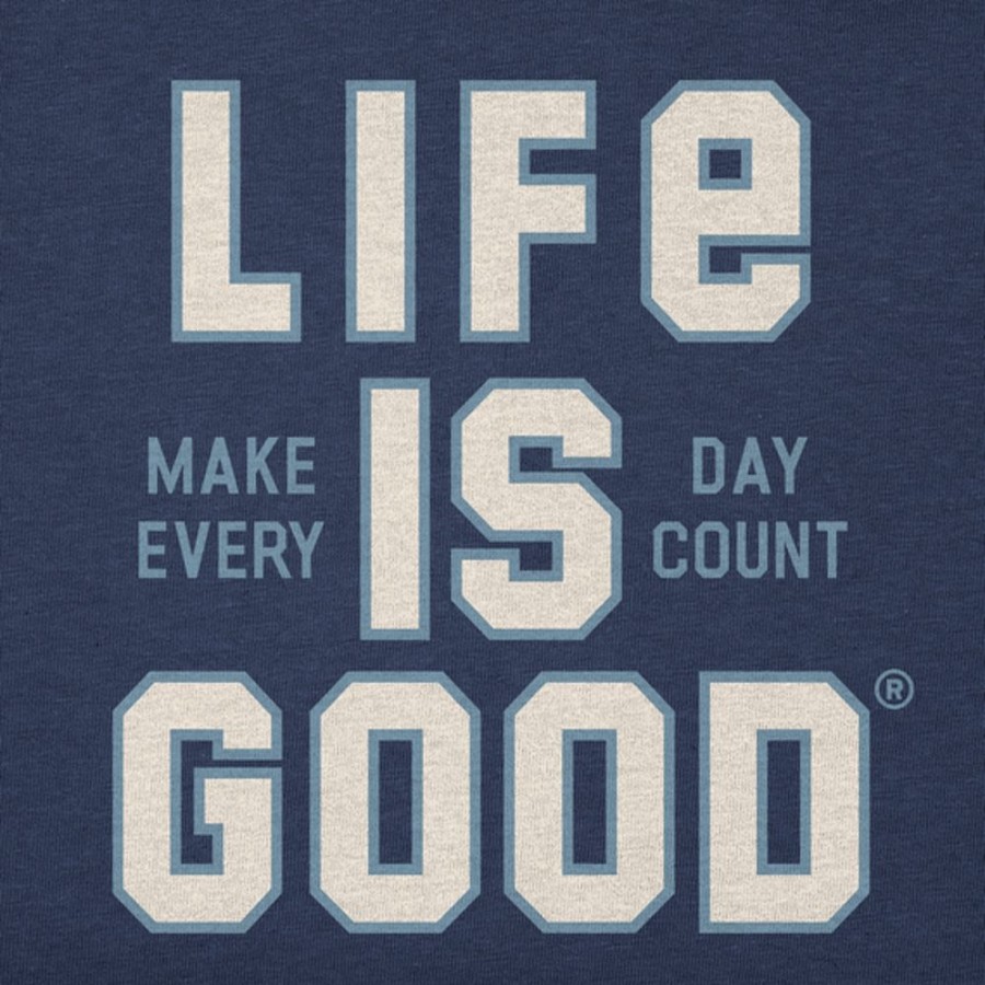 Women Life is Good Sweatshirts & Hoodies | Women'S Branded Athletic Stacked Medc Simply True Fleece Hoodie Darkest Blue