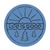 Home Life is Good Stickers & Magnets | Minimal Sunrise Forest 4" Circle Sticker Miscellaneous