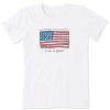 Women Life is Good Graphic Tees | Women'S Life Is Good America Crusher Tee Cloud White