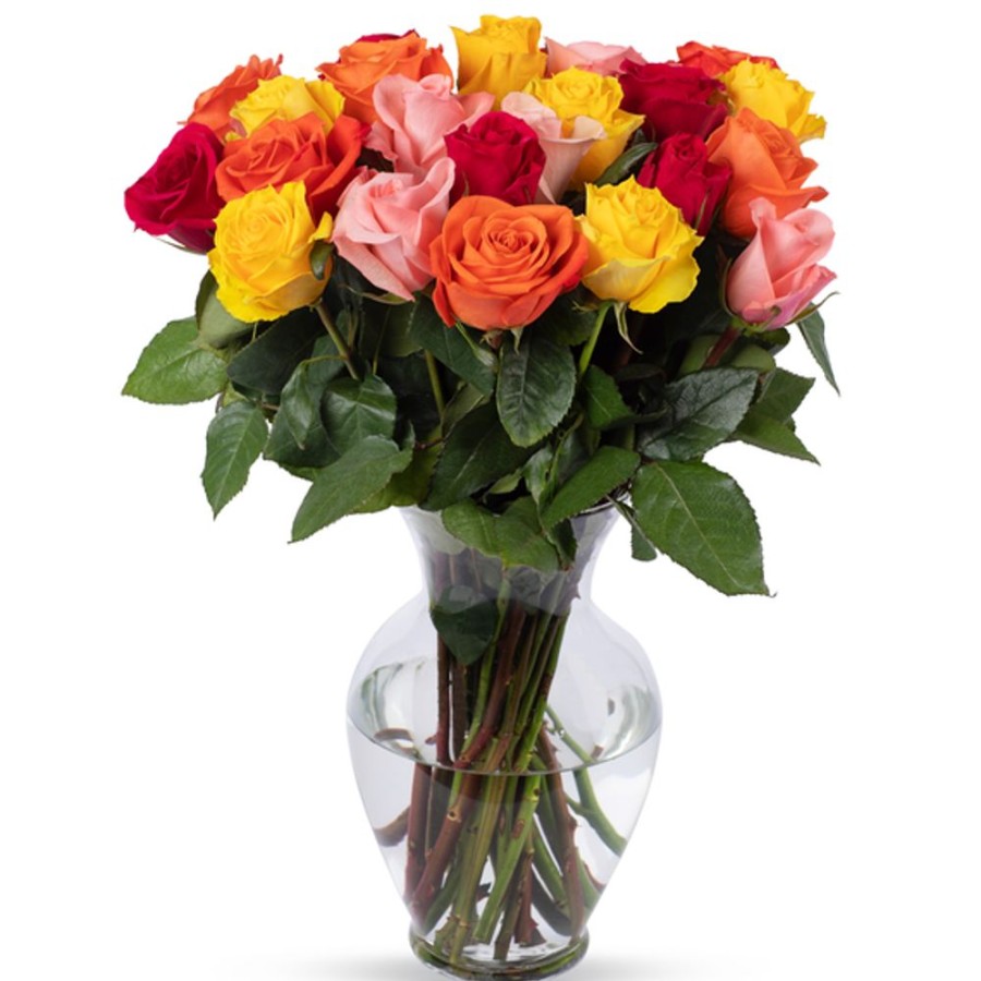 Home Designer Choice Flowers | Life Is Good Roses With Vase Miscellaneous