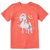 Kids Life is Good Graphic Tees | Kids One Of A Kind Unicorn Crusher Tee Mango Orange