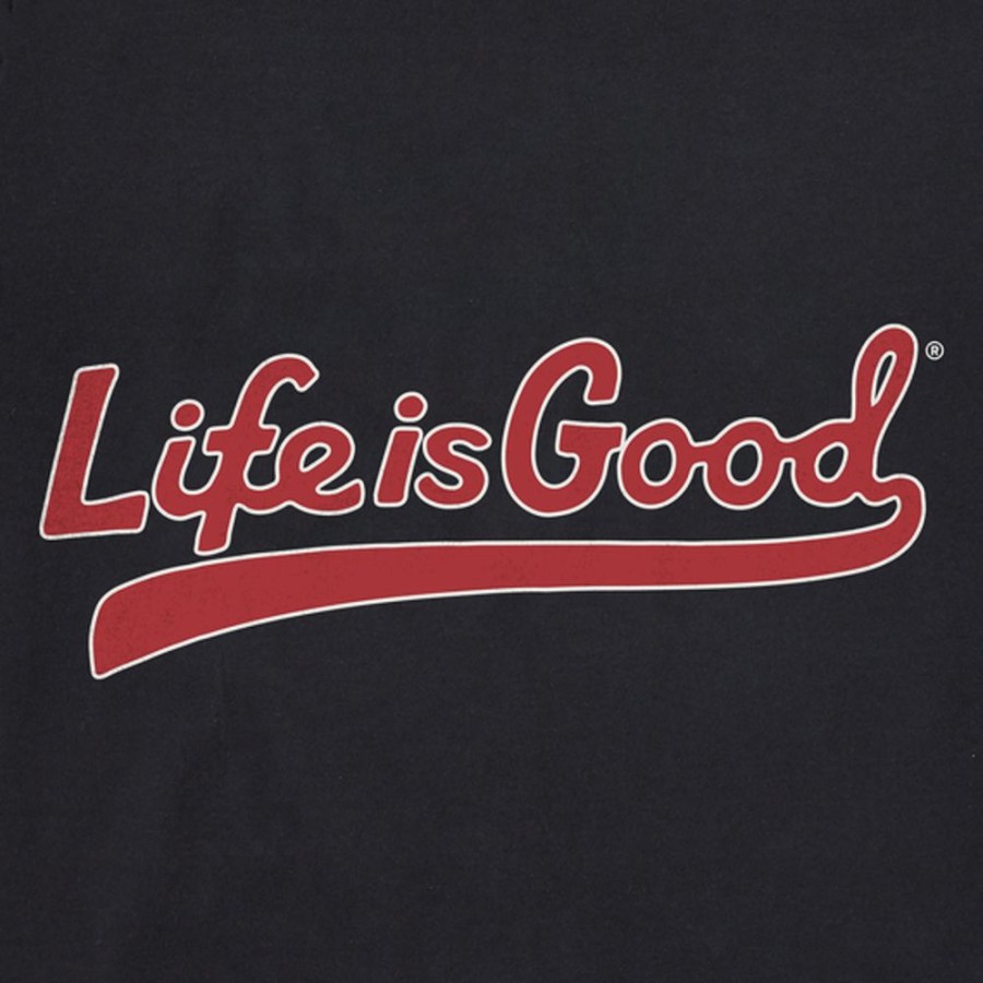 Women Life is Good Sweatshirts & Hoodies | Women'S Athletic Lig Ballyard Simply True Fleece Crew Jet Black