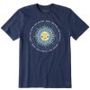 Men Life is Good Graphic Tees | Men'S What You Imagine Sun Short Sleeve Tee Darkest Blue