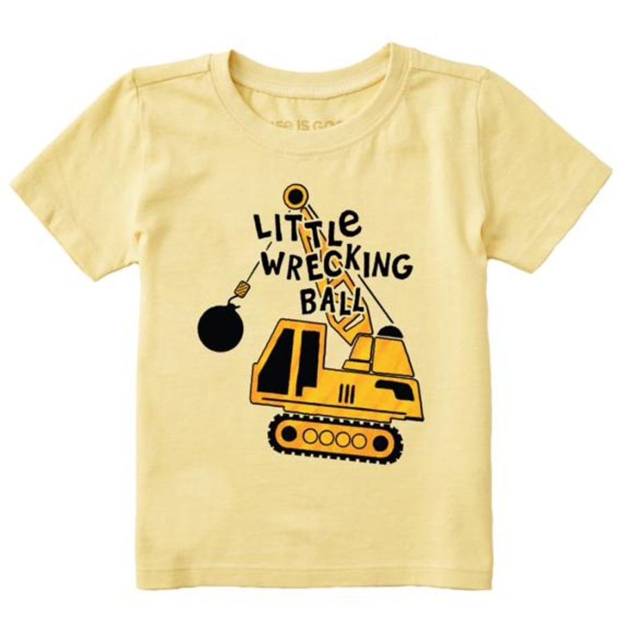 Kids Life is Good | Toddler Little Wrecking Ball Crusher Tee Sandy Yellow