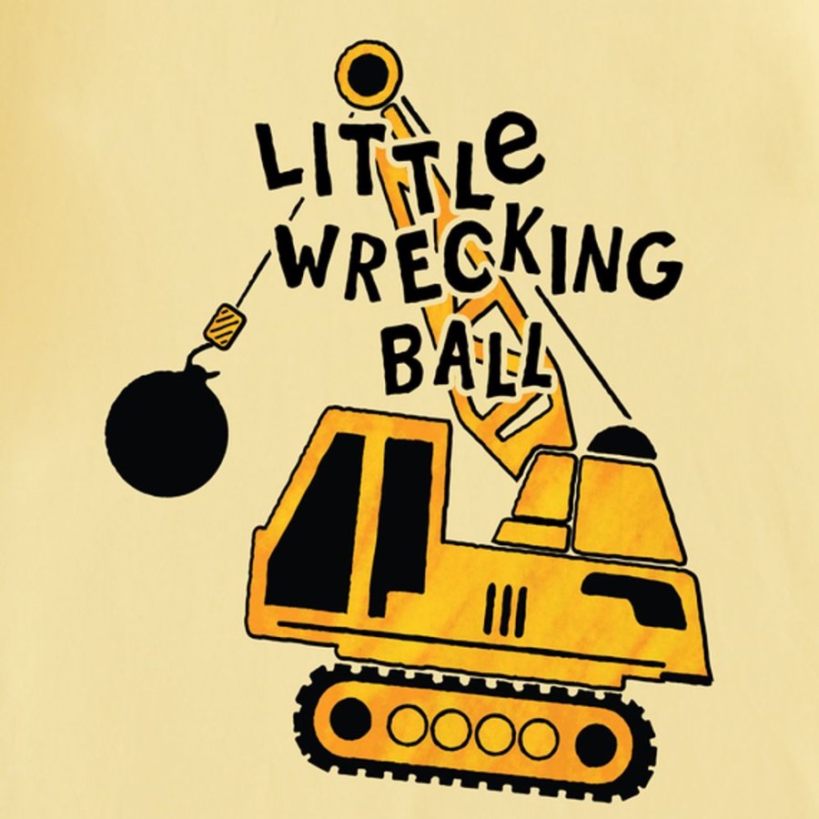 Kids Life is Good | Toddler Little Wrecking Ball Crusher Tee Sandy Yellow