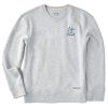 Women Life is Good Sweatshirts & Hoodies | Women'S Lig Scribble Simply True Fleece Crew Light Heather Gray