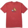 Men Life is Good Graphic Tees | Men'S Rocket Work From Home Crusher Tee Faded Red