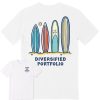 Men Life is Good Graphic Tees | Men'S Diversified Portfolio Surfboards Short Sleeve Tee Cloud White