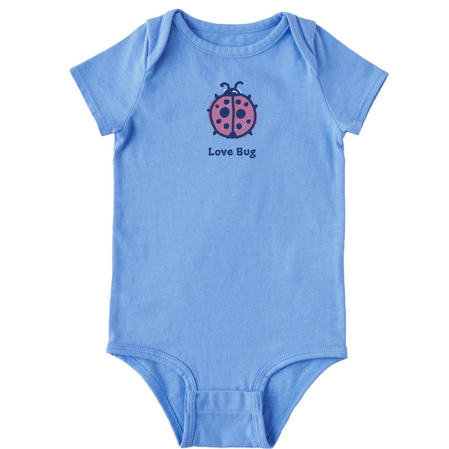 Kids Life is Good | Baby Love Bug Ladybug Crusher Bodysuit Cornflower Blue