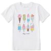 Kids Life is Good Graphic Tees | Kids Watercolor Ice Cream & Popsicles Crusher Tee Cloud White