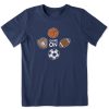 Kids Life is Good Graphic Tees | Kids Game On Sports Crusher Tee Darkest Blue