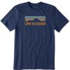 Men Life is Good Graphic Tees | Men'S Scenic Mountain Vista Crusher-Lite Tee Darkest Blue