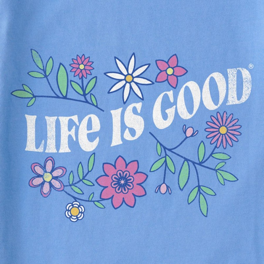 Women Life is Good Sweatshirts & Hoodies | Women'S Clean Garden Simply True Fleece Crew Cornflower Blue