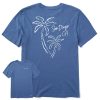 Men Life is Good Graphic Tees | Men'S San Diego Two Simple Palms Crusher-Lite Tee Vintage Blue