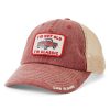 Women Life is Good Hats | I'M Classic Pickup Old Favorite Mesh Back Cap Faded Red