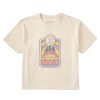 Women Life is Good Boxy Tees | Women'S Lig Golden Landscape Boxy Crusher Tee Putty White