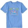 Kids Life is Good Graphic Tees | Kids Quirky Chillaxolotl Crusher Tee Cornflower Blue