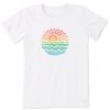 Women Life is Good Graphic Tees | Women'S Sun Sea Short Sleeve Tee Cloud White