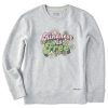 Women Life is Good Sweatshirts & Hoodies | Women'S Kindness Is Free Daisies Simply True Fleece Crew Light Heather Gray