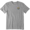 Men Life is Good Graphic Tees | Men'S Sunset Mountain Circle Short Sleeve Tee Heather Gray