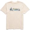 Men Life is Good Graphic Tees | Men'S Storybook Fly Fish Vista Short Sleeve Tee Putty White