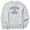 Men Life is Good Sweatshirts & Hoodies | Men'S Positive State Simply True Fleece Crew Light Heather Gray