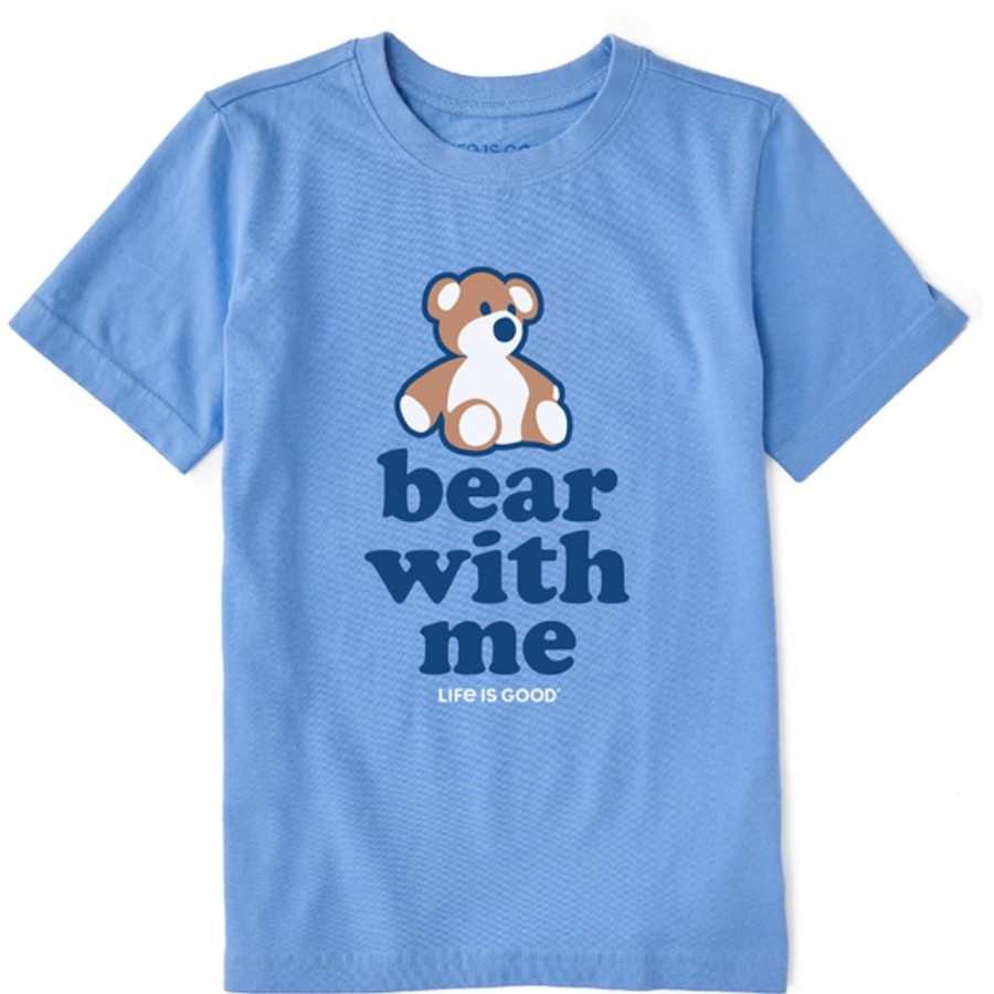 Kids Life is Good Graphic Tees | Kids Clean Bear With Me Crusher Tee Cornflower Blue