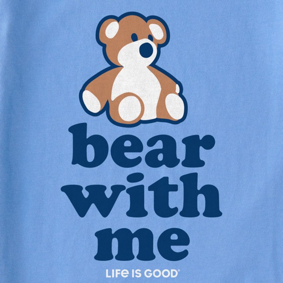 Kids Life is Good Graphic Tees | Kids Clean Bear With Me Crusher Tee Cornflower Blue