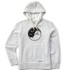 Women Life is Good Sweatshirts & Hoodies | Women'S Cat Yin And Yang Simply True Fleece Hoodie Light Heather Gray