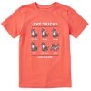 Kids Life is Good Graphic Tees | Kids Vintage Tabby Al Cat Tricks Crusher Tee Mango Orange