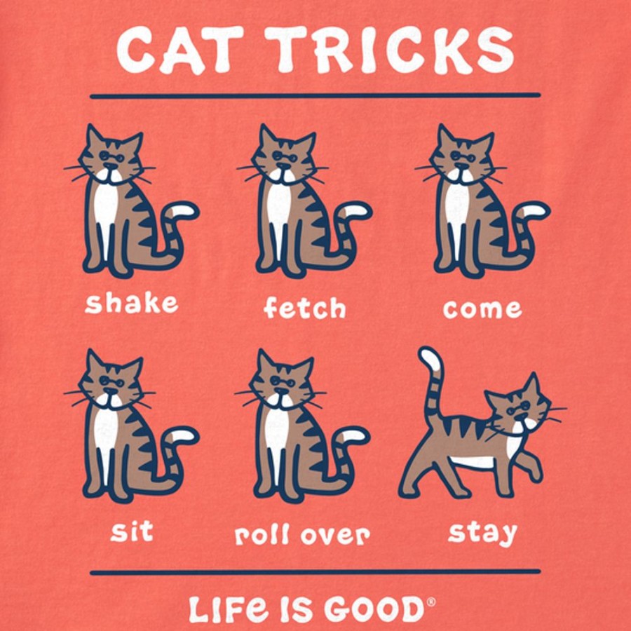 Kids Life is Good Graphic Tees | Kids Vintage Tabby Al Cat Tricks Crusher Tee Mango Orange