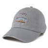 Women Life is Good Hats | Fish More Worry Less Hooks And Tackle Chill Cap Slate Gray