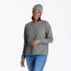 Women Life is Good Henley & Thermals | Women'S Solid Long Sleeve Thermal Tee Slate Gray