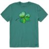 Men Life is Good Graphic Tees | Men'S Cloverfield Crusher Tee Spruce Green