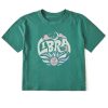 Women Life is Good Boxy Tees | Women'S Libra Zodiac Vibes Boxy Crusher Tee Spruce Green