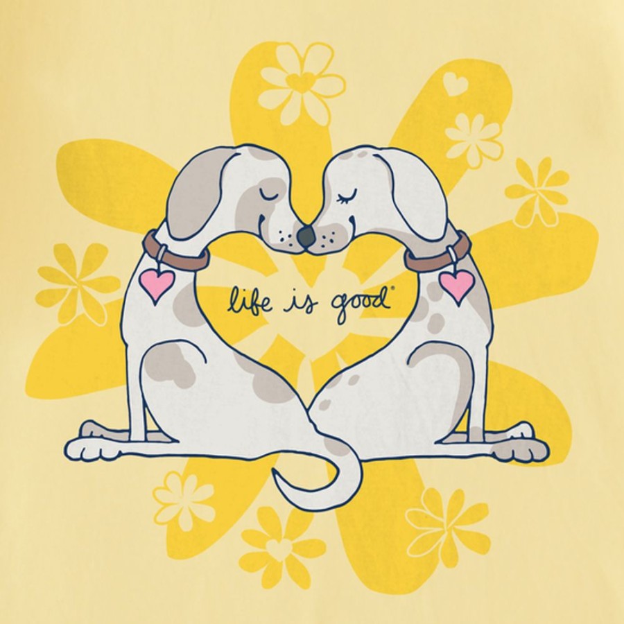 Kids Life is Good Graphic Tees | Kids Quirky Dogheart Crusher Tee Sandy Yellow