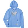 Women Life is Good Sweatshirts & Hoodies | Women'S Heart Of Dogs Simply True Fleece Hoodie Cornflower Blue