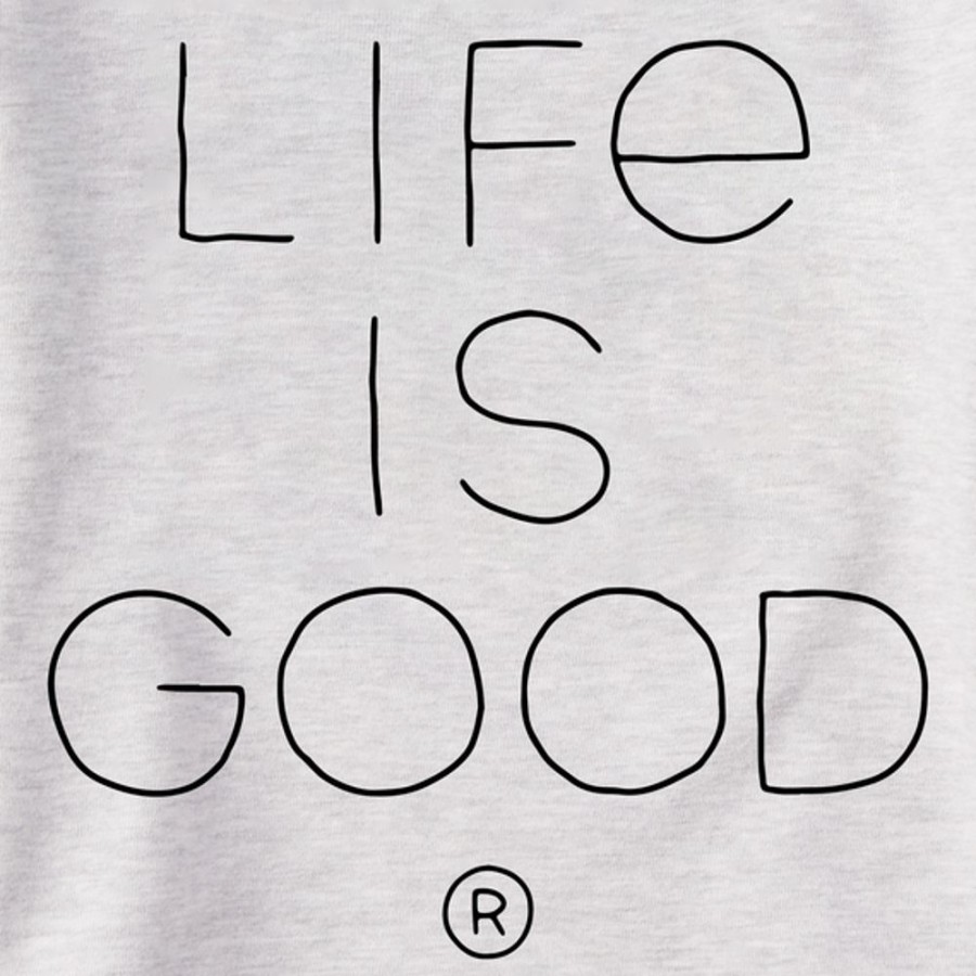 Women Life is Good Sweatshirts & Hoodies | Women'S Branded Fineline Stacked Lig Simply True Fleece Crew Light Heather Gray