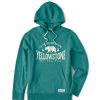 Men Life is Good Sweatshirts & Hoodies | Men'S Yellowstone Optimistic By Nature Grizzly Simply True Fleece Hoodie Spruce Green