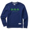 Women Life is Good Sweatshirts & Hoodies | Women'S Three Shamrocks Simply True Fleece Crew Darkest Blue