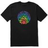 Men Life is Good Graphic Tees | Men'S Tie Dye Here Comes The Sun Short Sleeve Tee Jet Black