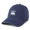 Men Life is Good Hats | Mama Bear Silhouette Chill Cap Darkest Blue