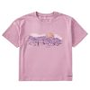 Women Life is Good Boxy Tees | Women'S Fineline Desert View Boxy Crusher Tee Violet Purple