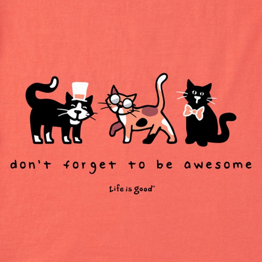 Kids Life is Good Graphic Tees | Kids Vintage Don'T Forget To Be Awesome Al'S Crusher Tee Mango Orange