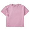 Women Life is Good Boxy Tees | Women'S Solid Boxy Crusher Tee Violet Purple