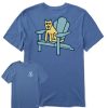 Men Life is Good Graphic Tees | Men'S Rocket Adirondack Short Sleeve Tee Vintage Blue