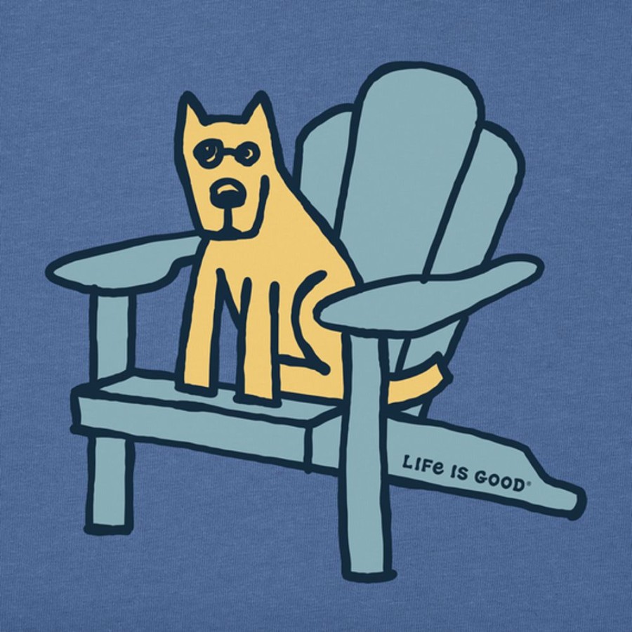 Men Life is Good Graphic Tees | Men'S Rocket Adirondack Short Sleeve Tee Vintage Blue