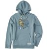 Men Life is Good Sweatshirts & Hoodies | Men'S Groovy I Can'T Sing Guitar Frog Simply True Fleece Hoodie Smoky Blue