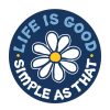 Home Life is Good Stickers & Magnets | Simple As That Daisy Magnet Darkest Blue